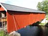 Fredet overbygd bro på Høylandet. Lengde 25 meter. Nest lengst i verden. - Klikk for stort bilde